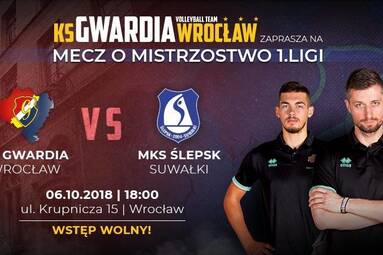 Bezpłatne wejście na sobotni mecz KS Gwardia Wrocław - MKS Ślepsk Suwałki