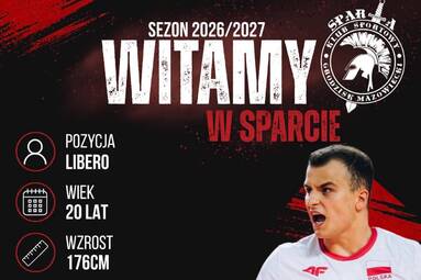 Jakub Kubacki nowym libero KS Sparty Grodzisk Mazowiecki