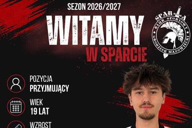 Antoni Kocik przyjmującym KS Sparty Grodzisk Mazowiecki